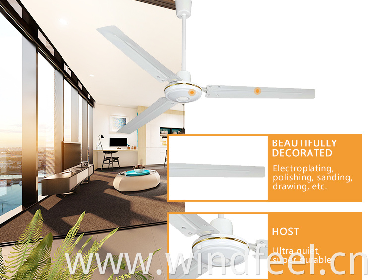 Low cost good quality 220v ceiling fan aluminum motor living room 1400mm ceiling fans